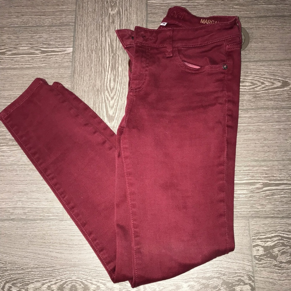 DL1961 burgundy jeans
